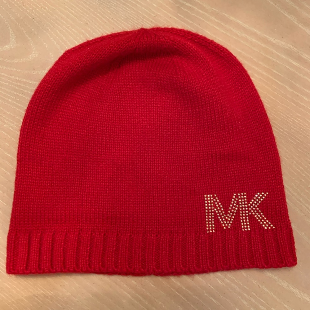 Michael Kors MK Beanie Hat Red - Never worn